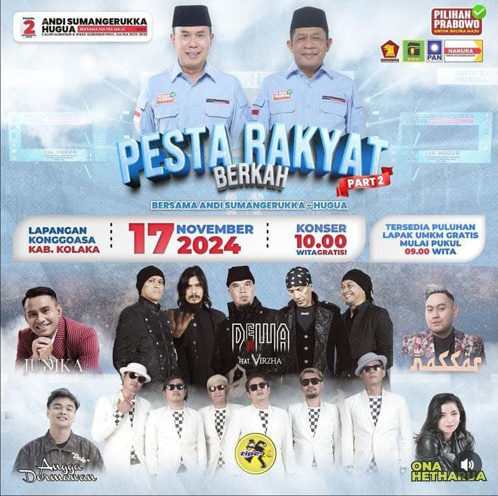 Usai Kendari, Andi Sumangerukka Gelar Kampanye Akbar di Kolaka Bersama Deretan Artis Nasional